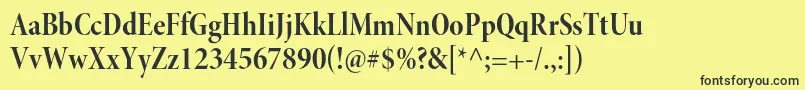 MinionproBoldcndisp Font – Black Fonts on Yellow Background