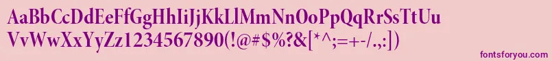 MinionproBoldcndisp Font – Purple Fonts on Pink Background