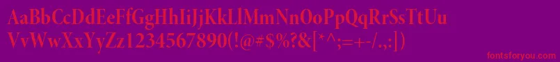 MinionproBoldcndisp Font – Red Fonts on Purple Background