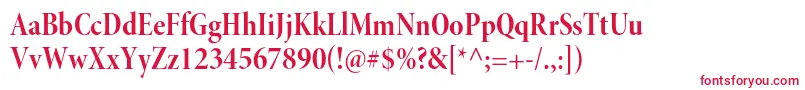 MinionproBoldcndisp Font – Red Fonts on White Background