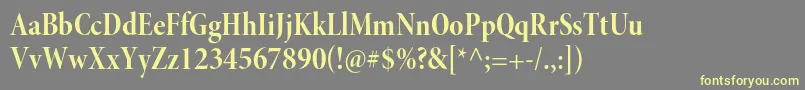 MinionproBoldcndisp Font – Yellow Fonts on Gray Background