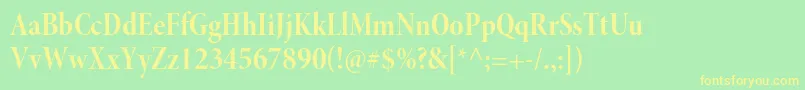 MinionproBoldcndisp Font – Yellow Fonts on Green Background