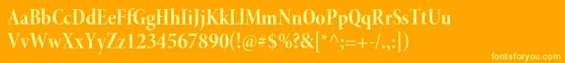 MinionproBoldcndisp Font – Yellow Fonts on Orange Background