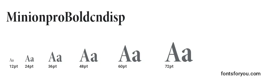 Размеры шрифта MinionproBoldcndisp