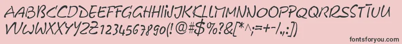More about GeFreeForm Font GeFreeForm Font – Black Fonts on Pink Background