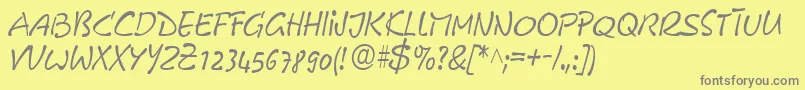 GeFreeForm Font – Gray Fonts on Yellow Background