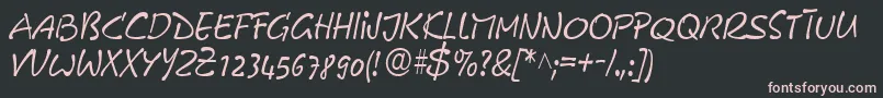 GeFreeForm Font – Pink Fonts on Black Background