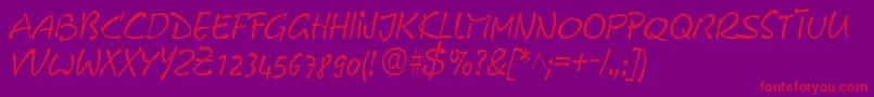 Подробнее о шрифте GeFreeForm Шрифт GeFreeForm – красные шрифты на фиолетовом фоне