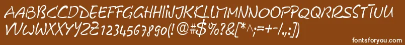 GeFreeForm Font – White Fonts on Brown Background