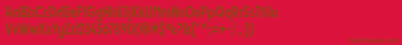 Шрифт DynastycondensedRegular – коричневые шрифты на красном фоне