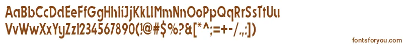 Шрифт DynastycondensedRegular – коричневые шрифты на белом фоне