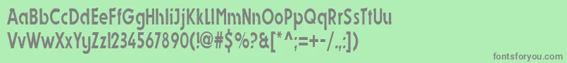 フォントDynastycondensedRegular – 緑の背景に灰色の文字