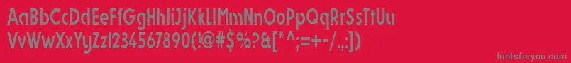 DynastycondensedRegular Font – Gray Fonts on Red Background
