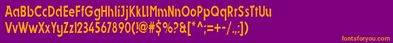 DynastycondensedRegular Font – Orange Fonts on Purple Background