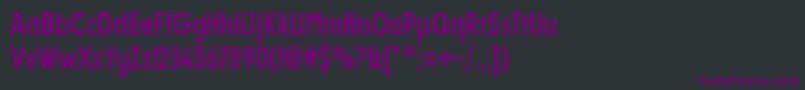 Шрифт DynastycondensedRegular – фиолетовые шрифты на чёрном фоне