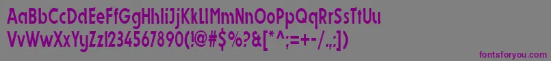 Шрифт DynastycondensedRegular – фиолетовые шрифты на сером фоне