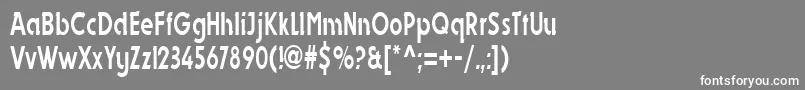DynastycondensedRegular Font – White Fonts on Gray Background