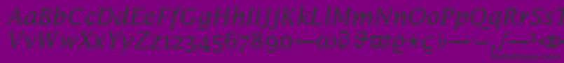 InsightMathSsiItalic Font – Black Fonts on Purple Background