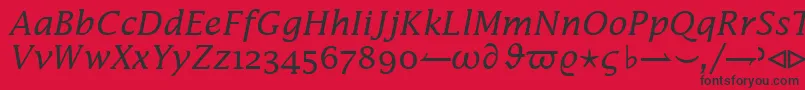 フォントInsightMathSsiItalic – 赤い背景に黒い文字