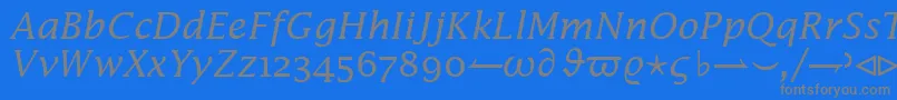 Шрифт InsightMathSsiItalic – серые шрифты на синем фоне