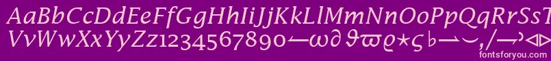 フォントInsightMathSsiItalic – 紫の背景にピンクのフォント