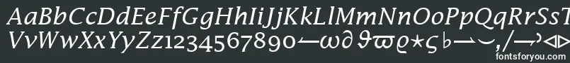 フォントInsightMathSsiItalic – 黒い背景に白い文字