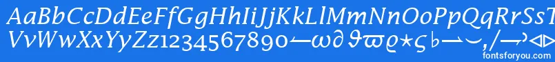 Шрифт InsightMathSsiItalic – белые шрифты на синем фоне