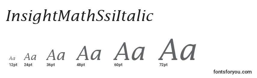 Размеры шрифта InsightMathSsiItalic