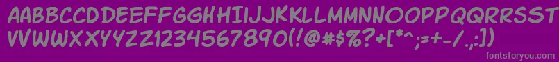 More about KomikaSlick Font KomikaSlick Font – Gray Fonts on Purple Background