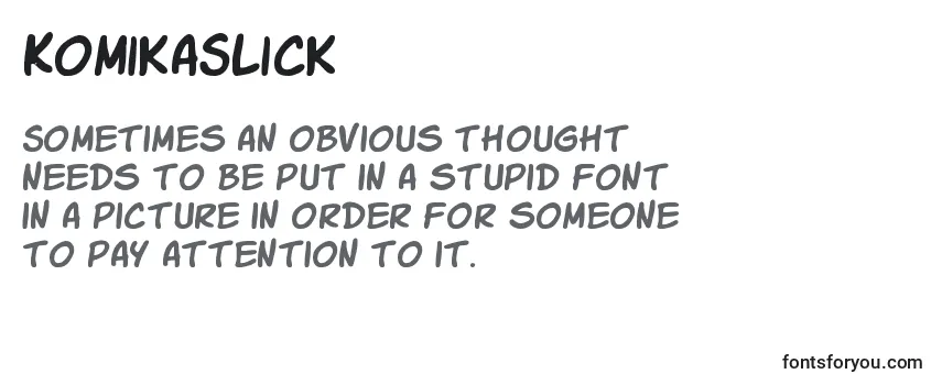 Review of the KomikaSlick Font