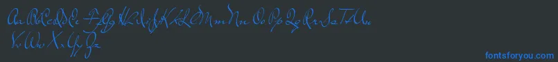 TheLoyalist Font – Blue Fonts on Black Background