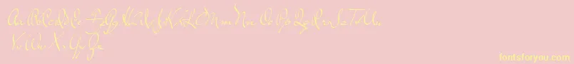 TheLoyalist Font – Yellow Fonts on Pink Background