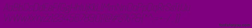Quarcanormthinitalic Font – Black Fonts on Purple Background