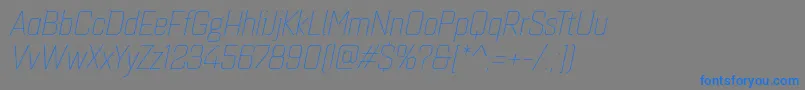 fuente Quarcanormthinitalic – Fuentes Azules Sobre Fondo Gris