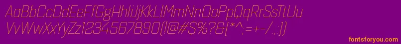 fuente Quarcanormthinitalic – Fuentes Naranjas Sobre Fondo Morado