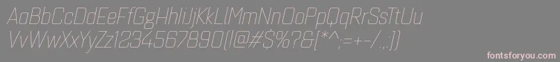 Quarcanormthinitalic Font – Pink Fonts on Gray Background