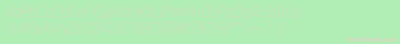 Quarcanormthinitalic Font – Pink Fonts on Green Background