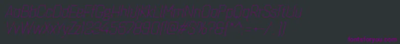 Quarcanormthinitalic Font – Purple Fonts on Black Background
