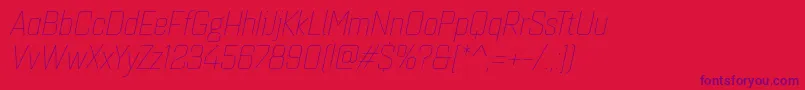 fuente Quarcanormthinitalic – Fuentes Moradas Sobre Fondo Rojo