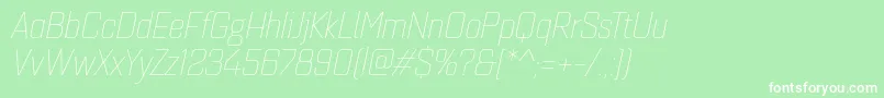 Quarcanormthinitalic Font – White Fonts on Green Background