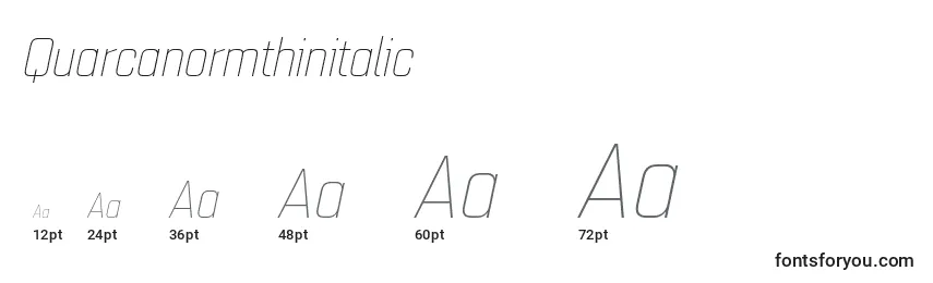 Quarcanormthinitalic Font Sizes