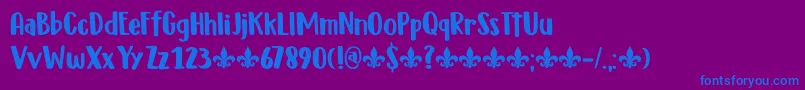 DkMillefeuille Font – Blue Fonts on Purple Background