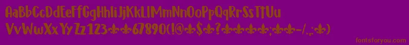 DkMillefeuille Font – Brown Fonts on Purple Background