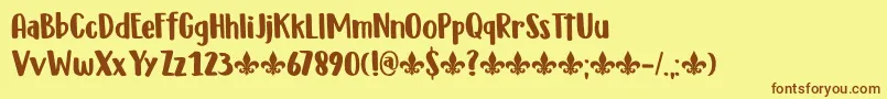 fuente DkMillefeuille – Fuentes Marrones Sobre Fondo Amarillo