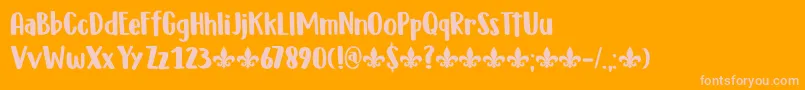 DkMillefeuille Font – Pink Fonts on Orange Background
