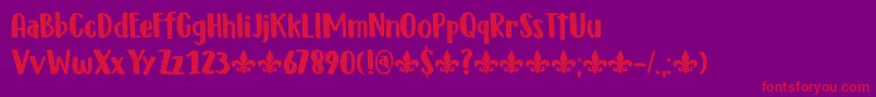 DkMillefeuille Font – Red Fonts on Purple Background