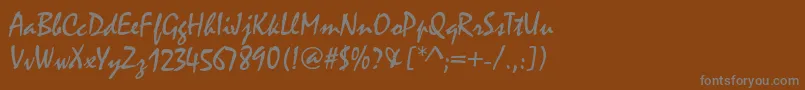 フォントMistral – 茶色の背景に灰色の文字