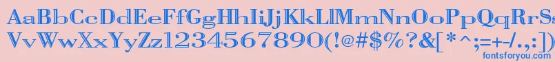 Vangard Font – Blue Fonts on Pink Background