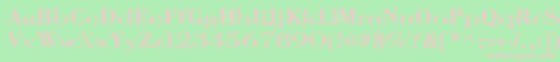 Vangard Font – Pink Fonts on Green Background