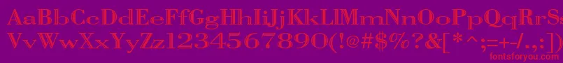 Vangard Font – Red Fonts on Purple Background